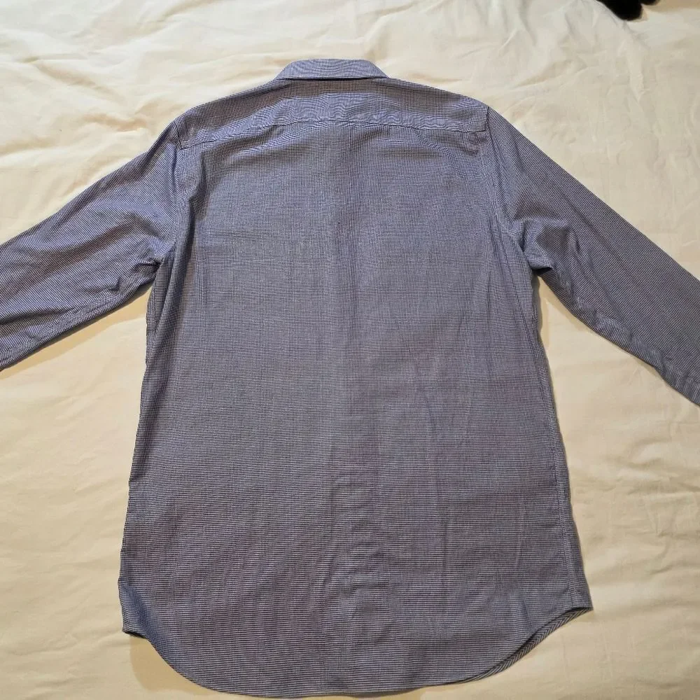 Banana Republic Men's Navy Button Down Shirt Slim Fit 16.5